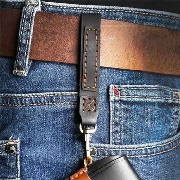 Ford Leather Key Fob Cover Case Black 4B#835 - Picture 3 of 11